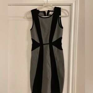 Milly Gray and Black Geometric Mini Dress
